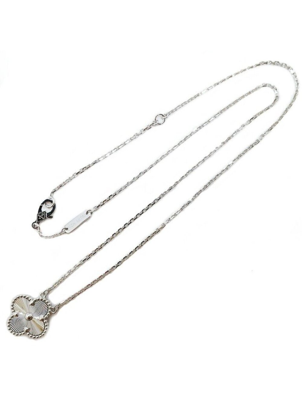 ★SOLD★ Van Cleef & Arpels Ten Vintage Alhambra Necklace Guilloche - Picture 7 of 9